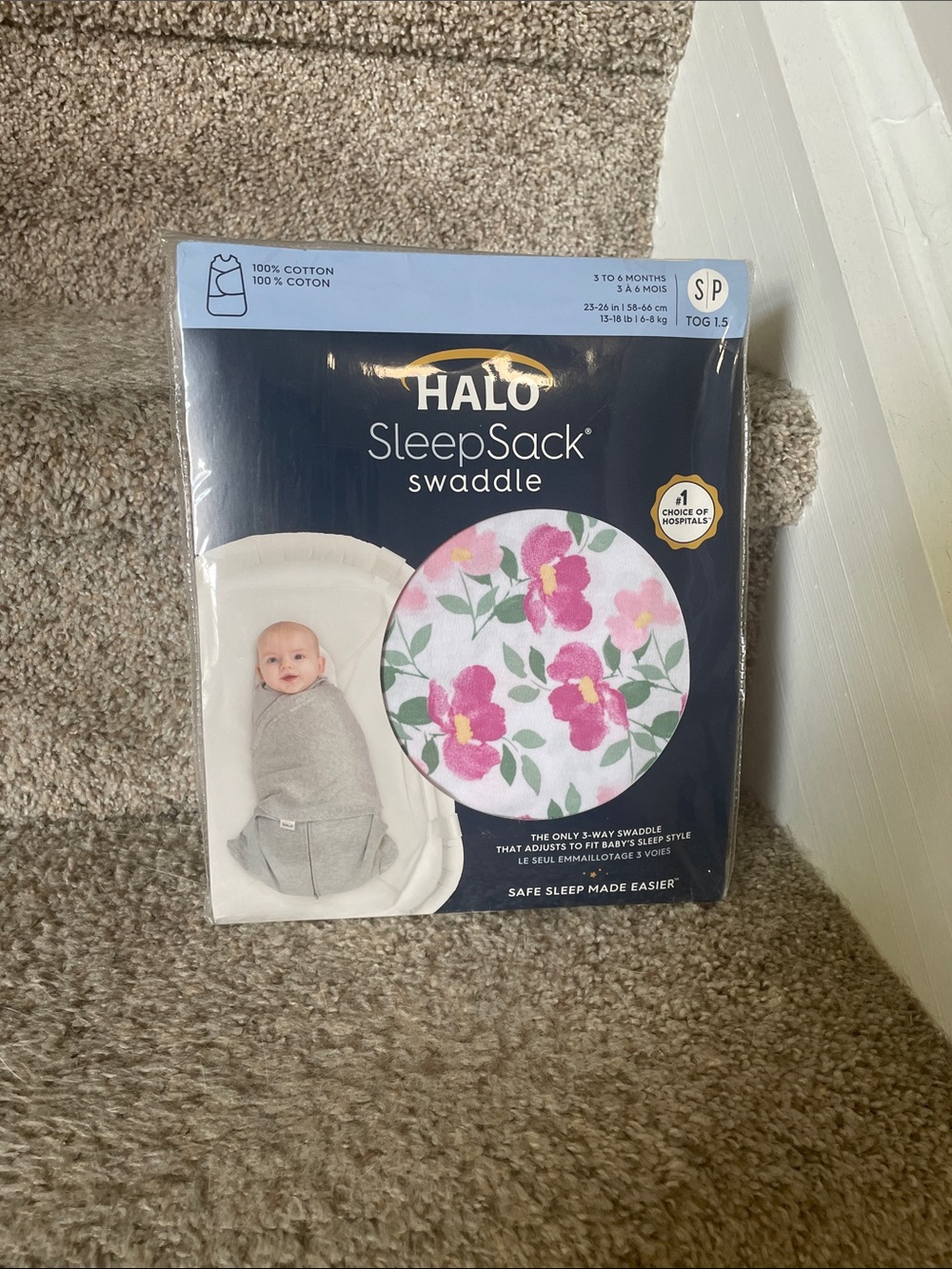 Halo SleepSack Swaddle Pink Floral Baby Sleepwear